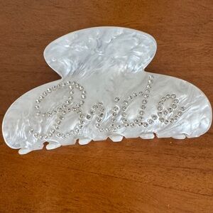 White Bride Hair Clip